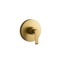 Kohler Avid R/T Sequential Valve Trim, Lvr Vibrant Brushed Moderne Brass TS97018-4-2MB